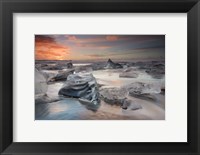 Framed Glacial Lagoon Beach