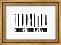 Framed Choose Your Weapon - White