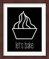 Framed Let's Bake - Dessert V Black
