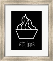 Framed Let's Bake - Dessert V Black