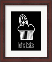 Framed Let's Bake - Dessert IV Black