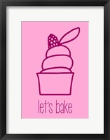 Let's Bake - Dessert III Pink Framed Print