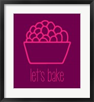 Framed Let's Bake - Dessert II Magenta