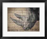Framed Stone Wall Rhino