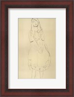 Framed Girl Standing with Hands Clasped