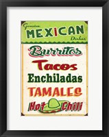 Framed Mexican Sign Board