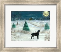 Framed Winter Labrador