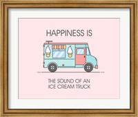 Framed Ice Cream Truck Blue