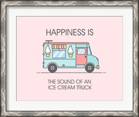 Framed Ice Cream Truck Blue