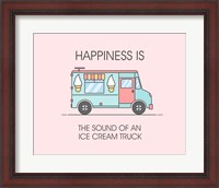 Framed Ice Cream Truck Blue