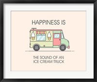Framed Ice Cream Truck Green