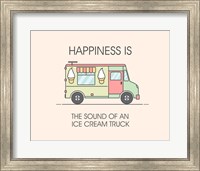 Framed Ice Cream Truck Green