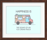Framed Ice Cream Truck Pink