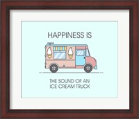 Framed Ice Cream Truck Pink