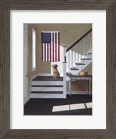 Framed Dog On Stairs