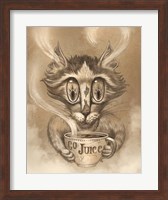 Framed Coffee Cat Go Juice