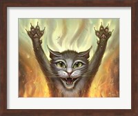 Framed Pyscho Cat