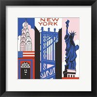 Framed 'New York Print' border=
