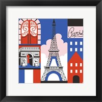Framed 'Paris Print' border=