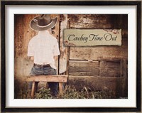 Framed Cowboy Time OUt