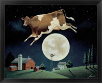 Framed Cow Jumps over the Moon