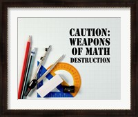 Framed Caution: Weapons of Math Destruction - Color