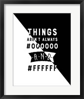 Framed Things Aren't Always Black and White - Color Hex Code