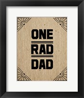 Framed One Rad Dad - Brown Cardboard