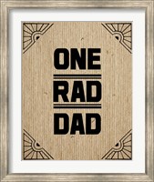 Framed One Rad Dad - Brown Cardboard