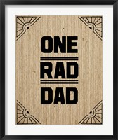 Framed One Rad Dad - Brown Cardboard