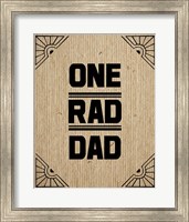 Framed One Rad Dad - Brown Cardboard