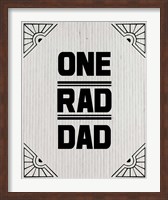 Framed One Rad Dad - White Cardboard