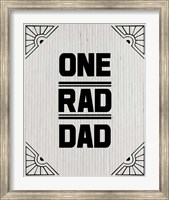 Framed One Rad Dad - White Cardboard