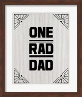 Framed One Rad Dad - White Cardboard