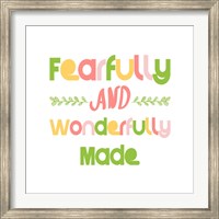 Framed Fearfully and Wonderfully Made - Pink and Green