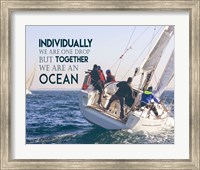 Framed Together We Are An Ocean - Sailing Team Color