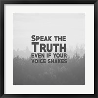 Framed Speak The Truth - Grayscale