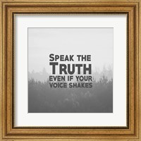 Framed Speak The Truth - Grayscale