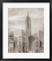 City Blocks II Greige Framed Print