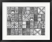Framed Patterns of the Amazon II BW