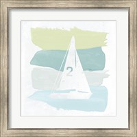 Framed Seaside Swatch Sailboat