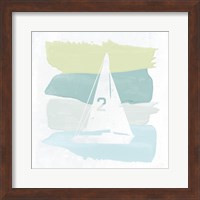 Framed Seaside Swatch Sailboat