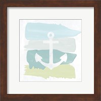 Framed 'Seaside Swatch Anchor' border=