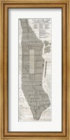 Framed New York Parks Map Vertical