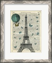 Framed Eiffel Butterflies