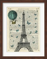 Framed Eiffel Butterflies