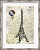 Framed Eiffel Map