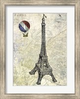 Framed Eiffel Map