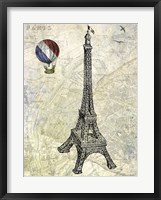 Framed Eiffel Map