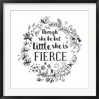 Framed Though She Be But Little - Wreath Doodle White